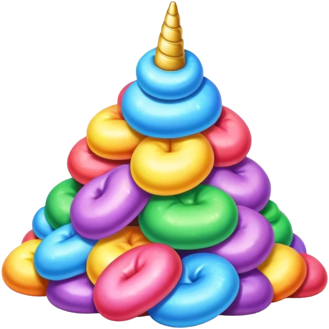 Rainbow unicorn poop emoji