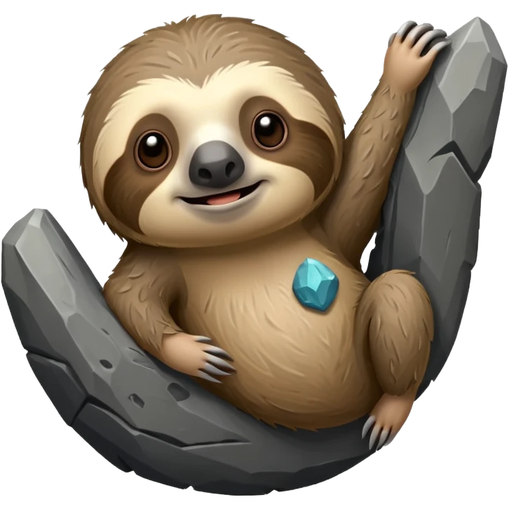 rock skin on a sloth emoji