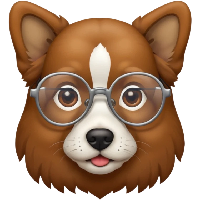 perro con gafas  emoji