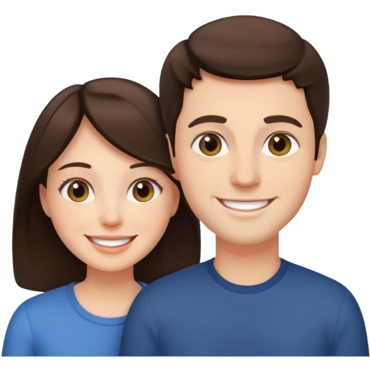 brunette white Couple emoji
