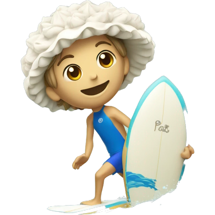 Un surfer sui fais une pavlova emoji