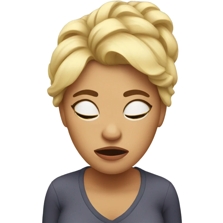 Hungover woman emoji
