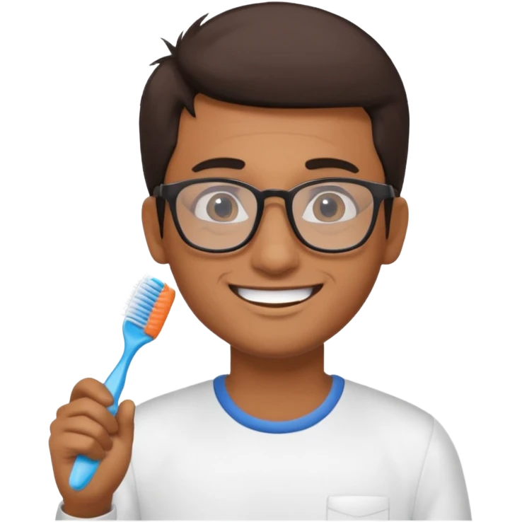 a guy thats from India and has tooth brush hair and looks like a nerd emoji