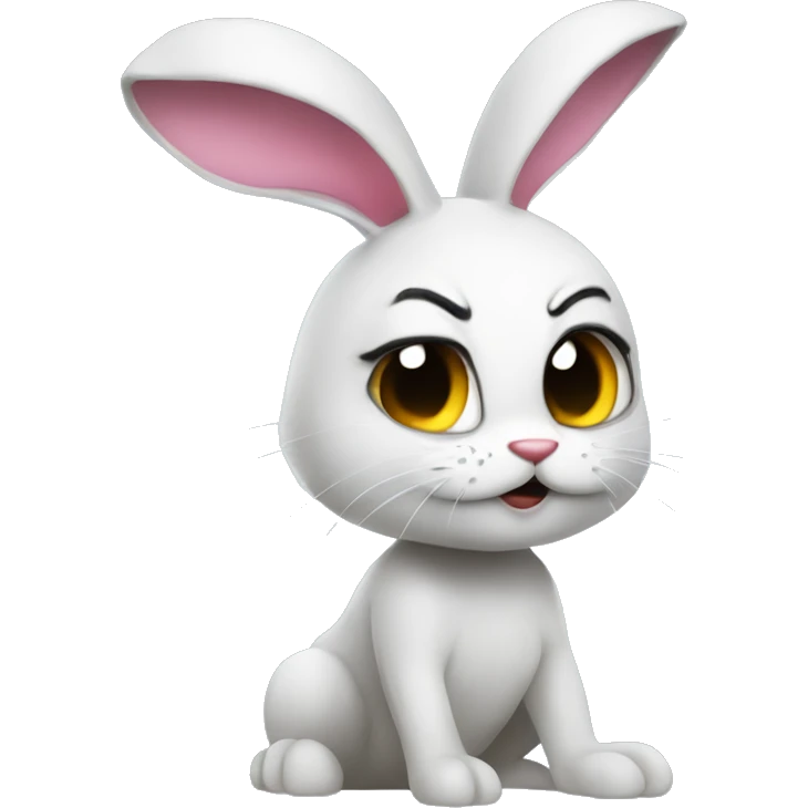 Alita worrior princess as a bunny being angry emoji