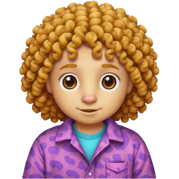 curly animal with shirt emoji