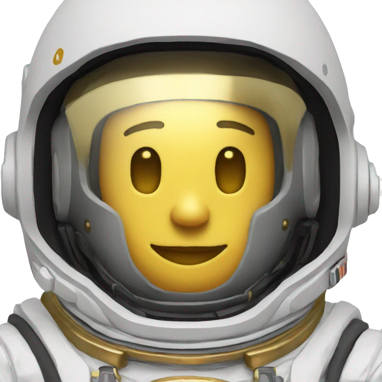 astronaut modern helmet only from front with gold visor emoji