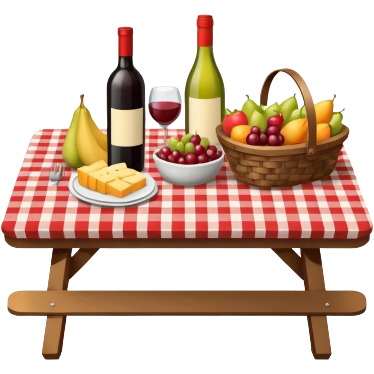 table of picnic emoji