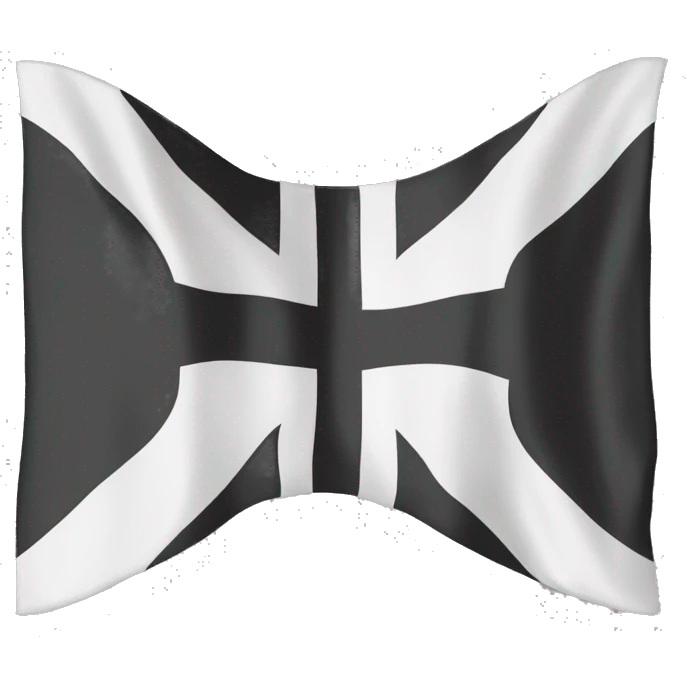 Georgian flag blackand white emoji