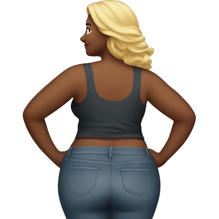 Curvy woman from behind emoji