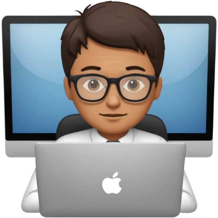 man working on his computer emoji