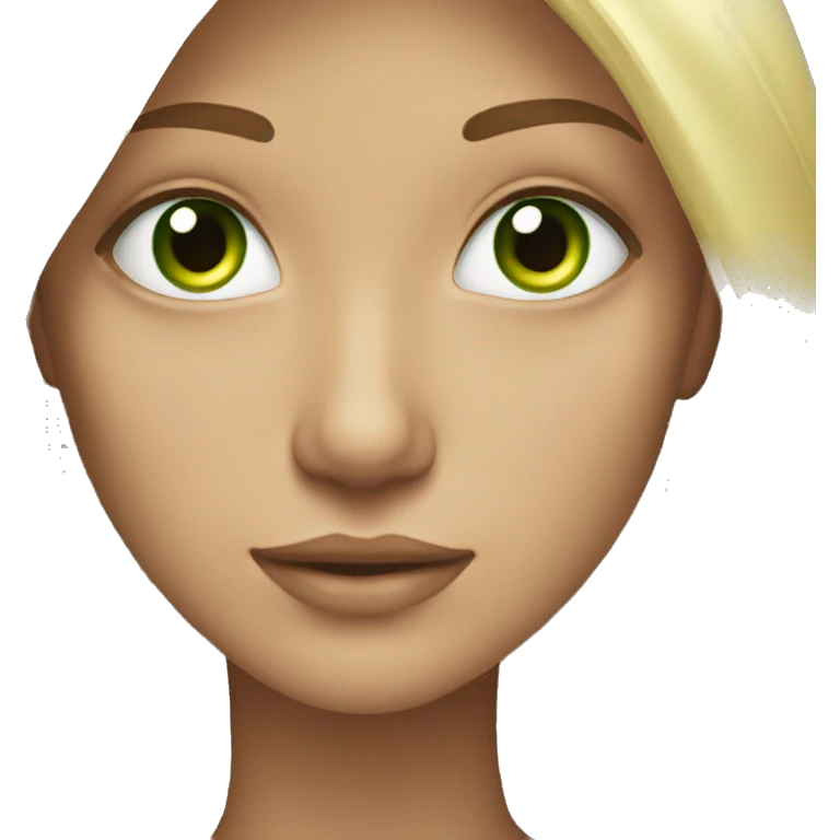 Blonde green eyes long hair  emoji