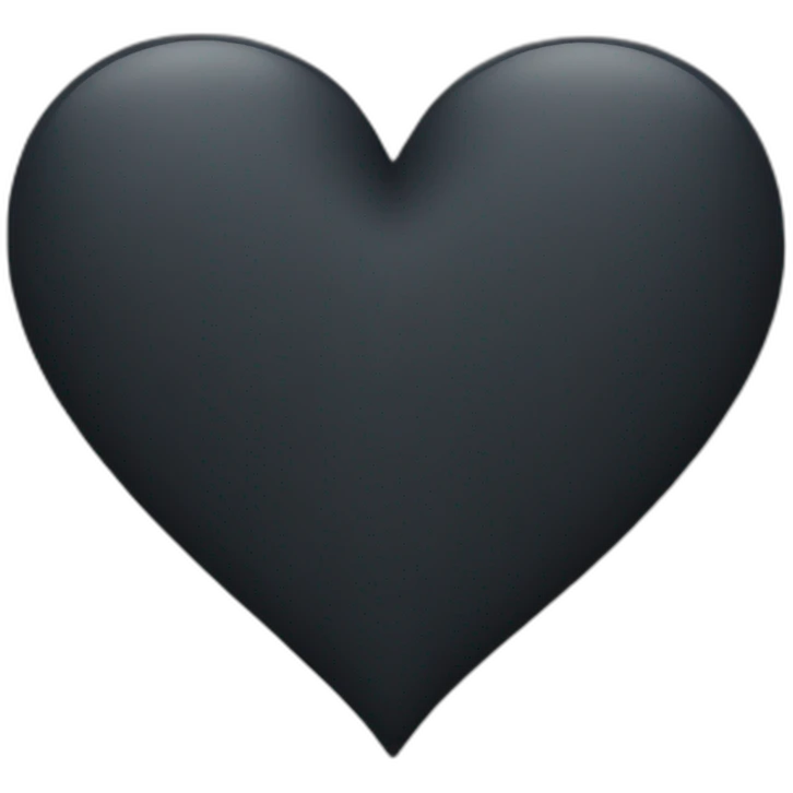 dark mode heart and bigger  emoji