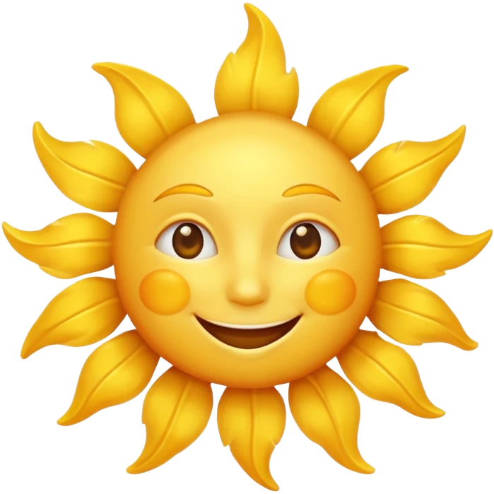 smiling sun emoji, simple and cheerful emoji