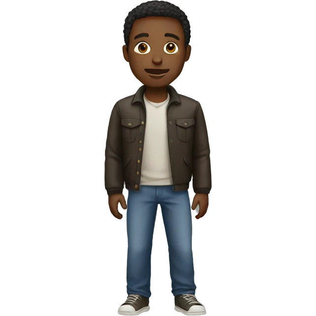 Black man standing emoji