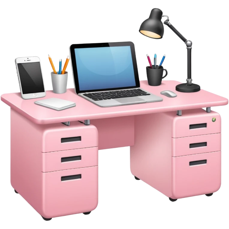 Light pink work desk emoji
