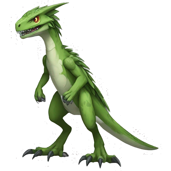  Cool Edgy Digimon-Fakemon-Raptor-Reptile full body emoji