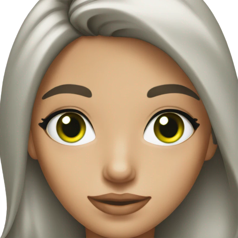 Brunette Model with Green eyes  emoji