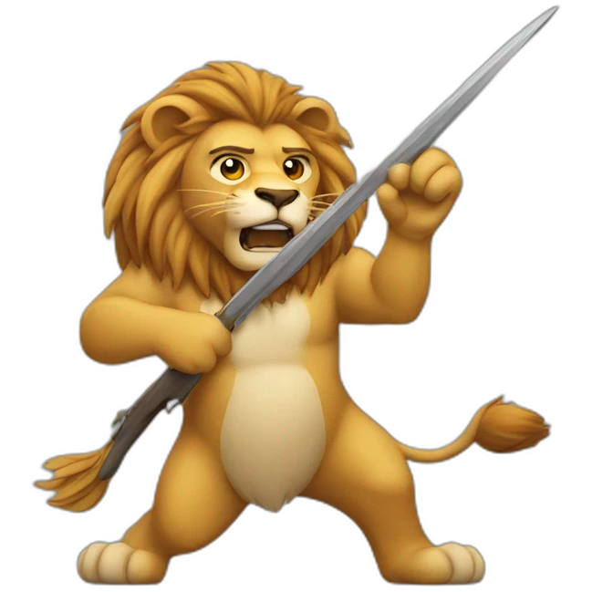 lion hunting emoji