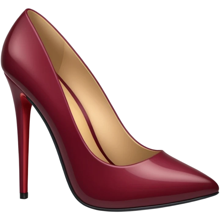 burgundy sexy high heel emoji