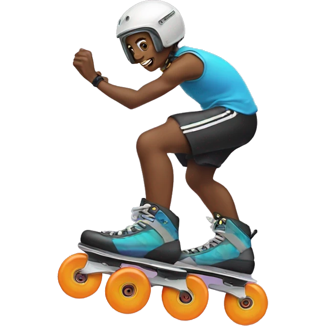 80’s rollerblader emoji