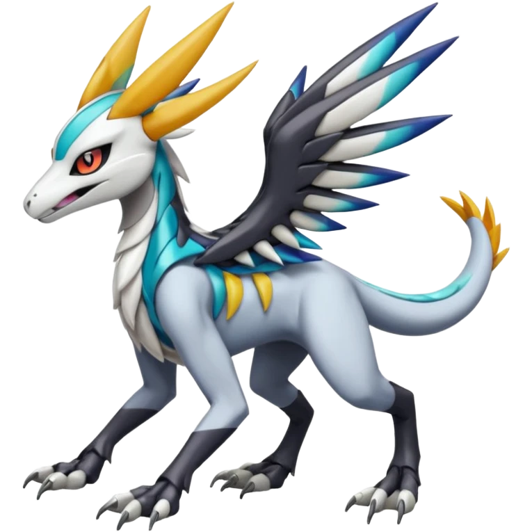 Colorful Meloetta-Silvally-Wargreymon-Sergal-Pokémon-Digimon-Fakémon-fusion-hybrid-creature emoji