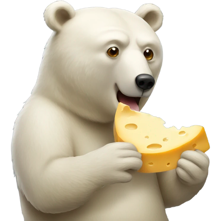 Bear eating cheese emoji