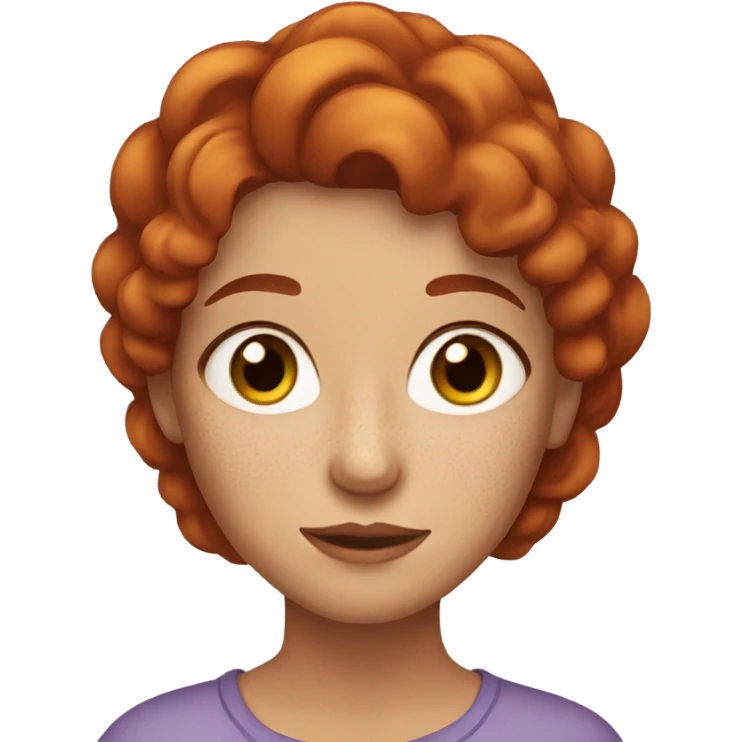 Red head women with freckles and brown eyes  emoji