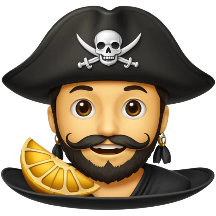 Crie um emoji de pirata emoji