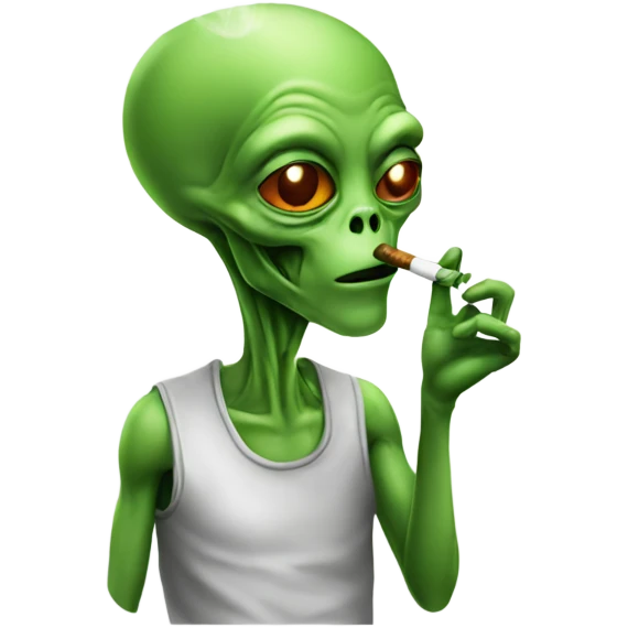 alien smoking emoji