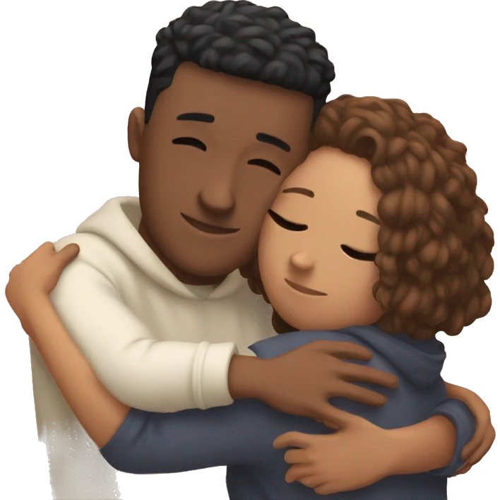 Me hugging my boyfriend  emoji