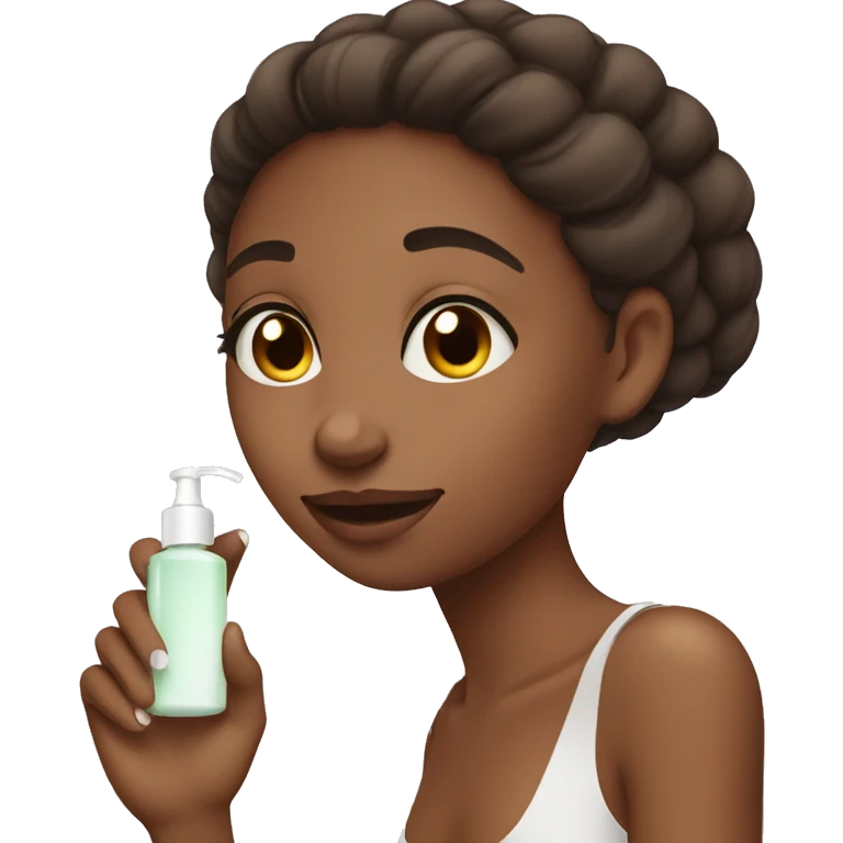 Girl doing skincare emoji