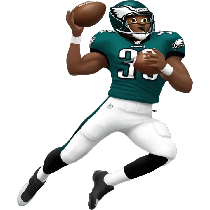 eagles football player 26 jumping emoji