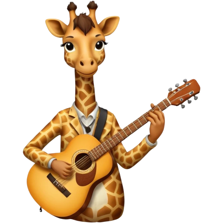 une giraffe musicienne emoji