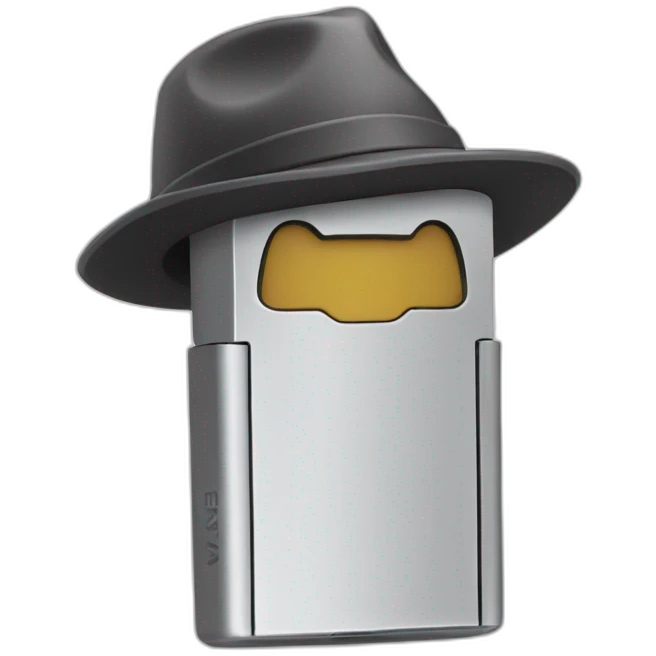 usb stick with hat emoji