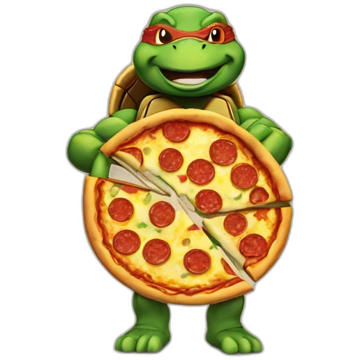 Ninja turtle pizza emoji