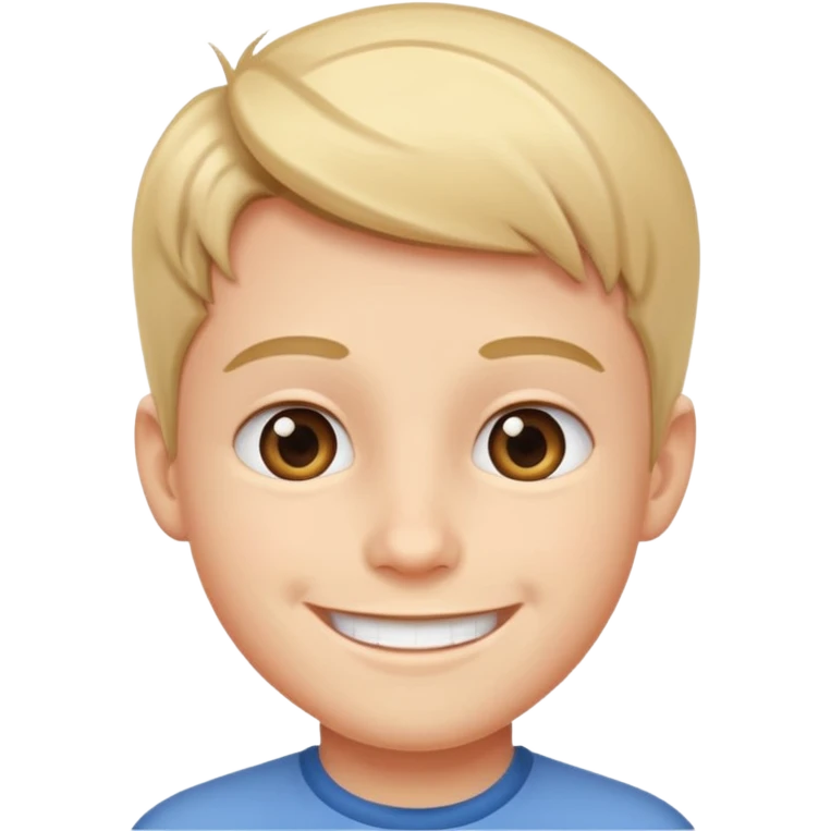 Beautiful son with a good smile  emoji