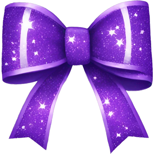 Purple sparkly bow emoji