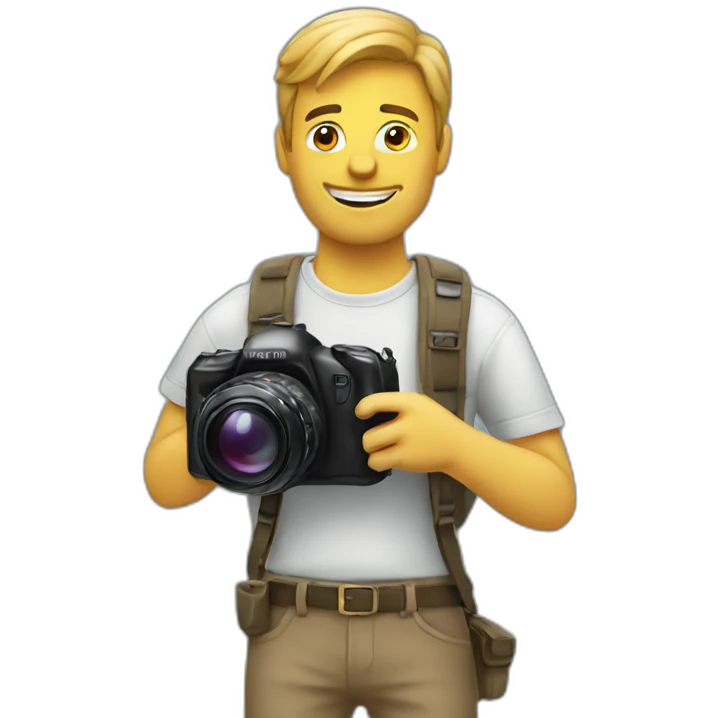 man with camera photo emoji