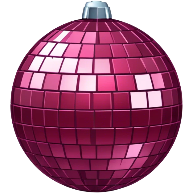 Disco Ball burgundy color emoji