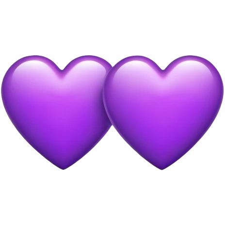 Two purple hearts  emoji