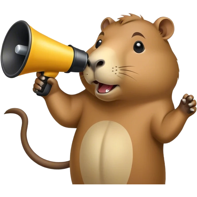 capybara using megaphone emoji