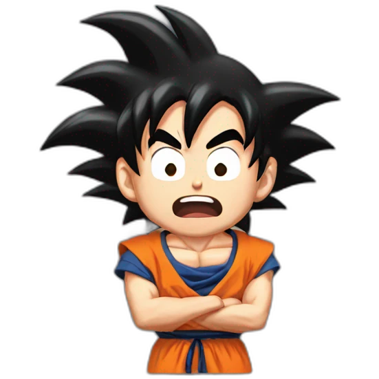 Goku scared emoji