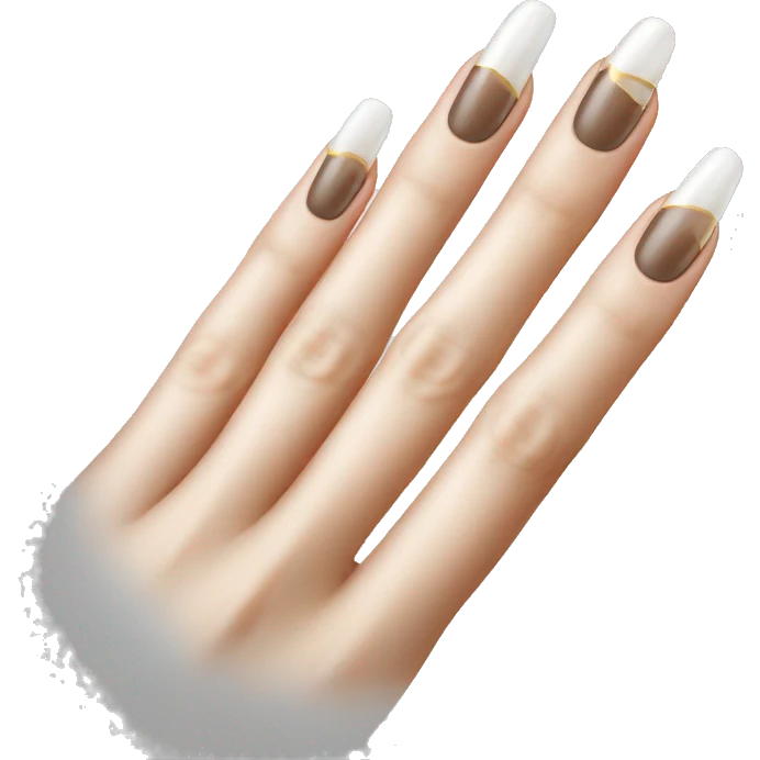 long french nails  emoji