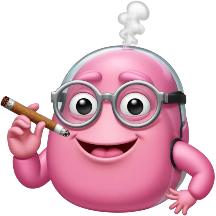 Bubble bass smoking weed emoji