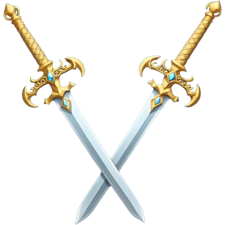 Two Golden royal swords emoji