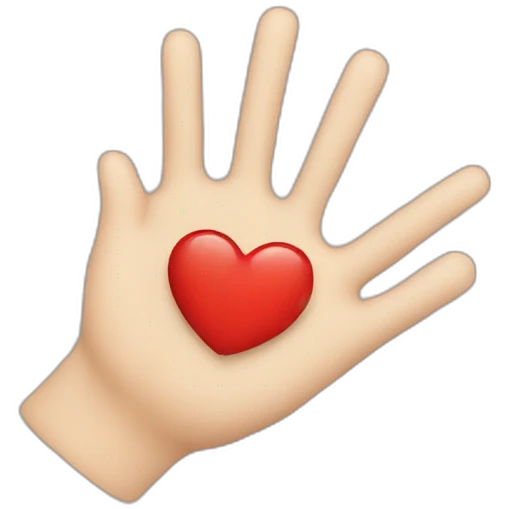 fingers creating a heart shape emoji