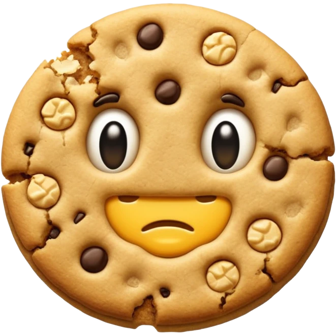 crie um emoji de um cookie mordido emoji