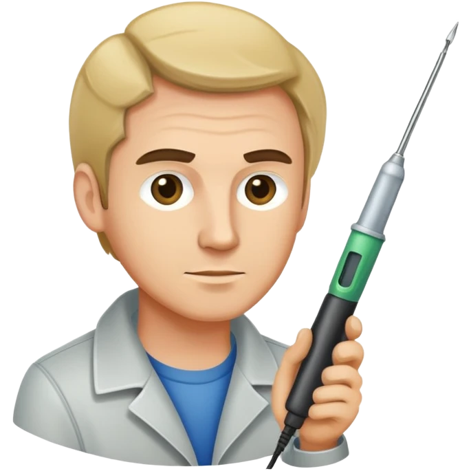 man with a soldering iron emoji