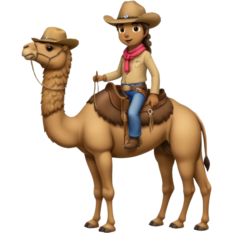 A full body camel with a cowboy hat emoji