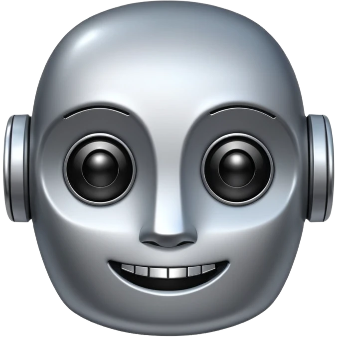robot with a smiling face and sparkles emoji